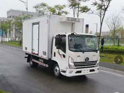 陜汽德龍國六4.2米冷藏車上市\(zhòng)濰柴130馬力配置高端！