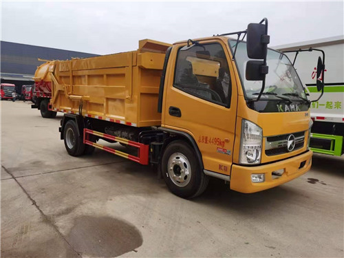 凱馬國六壓縮對接垃圾車地下室建筑垃圾轉(zhuǎn)運專用，整車高度不超過2.2米
