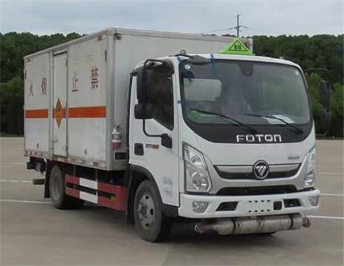 福田奧鈴速運(yùn)藍(lán)牌1類爆破器材運(yùn)輸車，可選擇液壓尾板